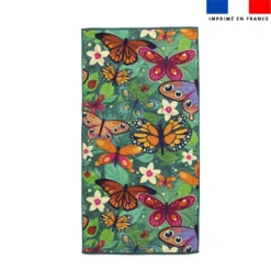Coupon pour serviette de plage motif papillon - Création Pilar Berrio