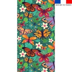 Coupon pour serviette de plage motif papillon - Création Pilar Berrio