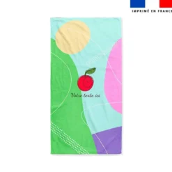 Coupon pour serviette de plage personnalisé - Pomme d'amour