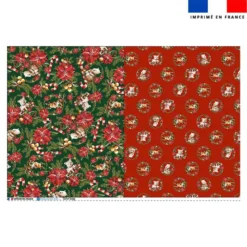 Coupon pour tote-bag motif animaux couronne de noel rouge - Création Stillistic
