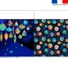 Coupon pour tote-bag motif boules de noel + fausse fourrure