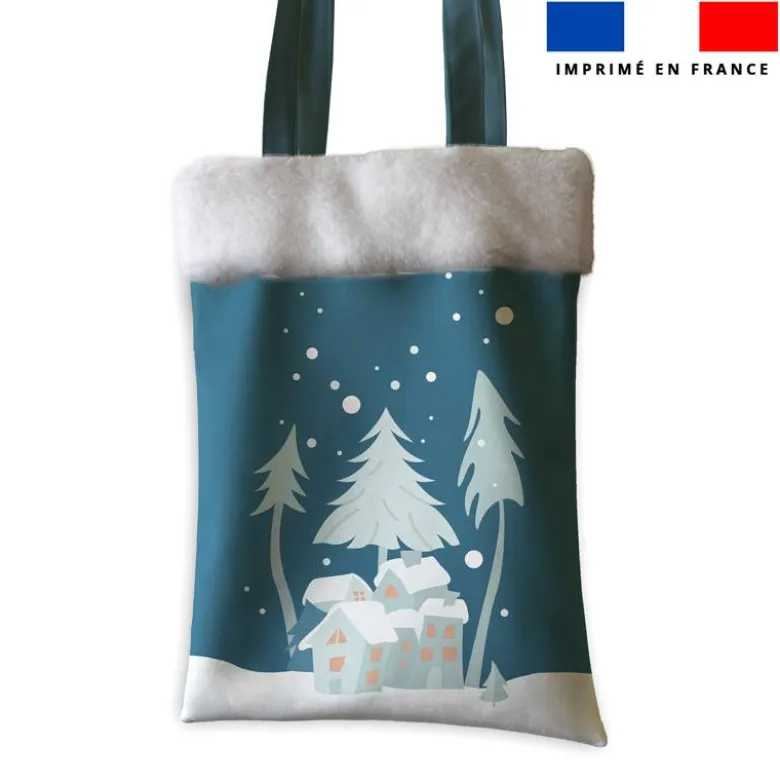 Coupon pour tote-bag motif ours polaire + fausse fourrure