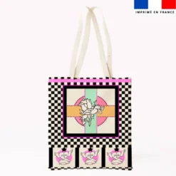 Coupon pour tote-bag motif rose - Création Lili Bambou Design