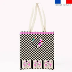 Coupon pour tote-bag motif rose - Création Lili Bambou Design