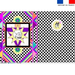 Coupon pour tote-bag motif tête de mort - Création Lili Bambou Design