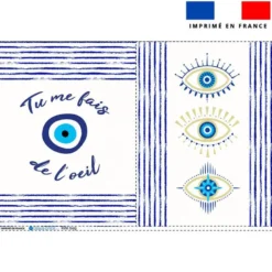 Coupon pour tote-bag motif tu me fais de l'œil bleu