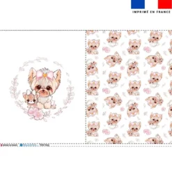 Coupon pour tote-bag motif yorkshire - Création Jolifox