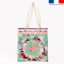 Coupon pour tote-bag turquoise motif bohème - Création Lili Bambou Design