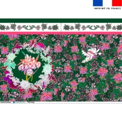 Coupon pour tote-bag vert foncé motif bohème - Création Lili Bambou Design