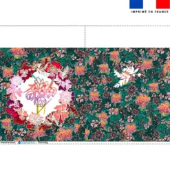 Coupon pour tote-bag vert motif bohème + fausse fourrure - Création Lili Bambou Design