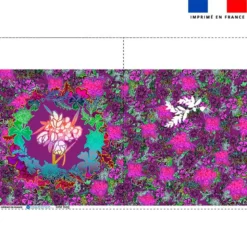Coupon pour tote-bag violet motif bohème + fausse fourrure - Création Lili Bambou Design