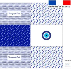 Coupon pour tour de lit motif Grèce oeil bleu
