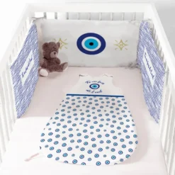 Coupon pour tour de lit motif Grèce oeil bleu