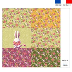 Coupon pour tour de lit motif lapin printanier - Création Stillistic