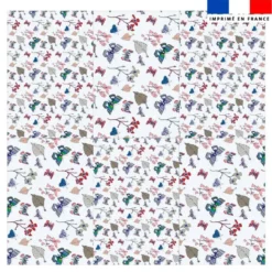 Coupon pour tour de lit motif papillons d'automne bleus - Création Lili Bambou Design