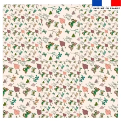 Coupon pour tour de lit motif papillons d'automne roses - Création Lili Bambou Design