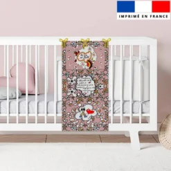 Coupon pour vide-poches motif poème rose - Création Anne-Sophie Dozoul