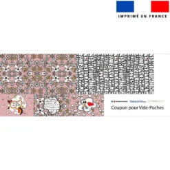 Coupon pour vide-poches motif poème rose - Création Anne-Sophie Dozoul