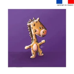 Coupon serviette de plage motif bébé girafe - Création Stillistic