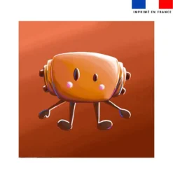Coupon serviette de plage motif amis ptit déj Pain au chocolat - Création Stillistic