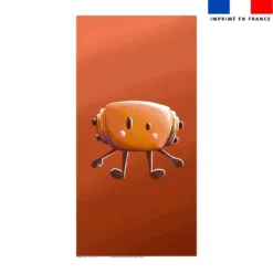 Coupon serviette de plage motif amis ptit déj Pain au chocolat - Création Stillistic
