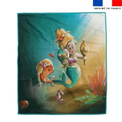 Coupon serviette de plage motif sirène - Création Stillistic