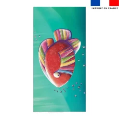 Coupon serviette de plage motif poisson acidulé - Création Stillistic