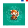 Coupon serviette de plage motif panda roux yoga lotus - Création Stillistic