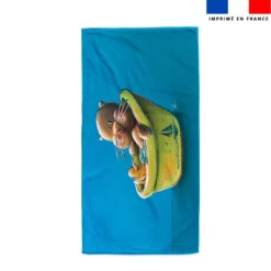 Coupon serviette de plage motif bébé loutre - Création Stillistic