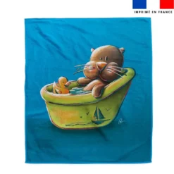 Coupon serviette de plage motif bébé loutre - Création Stillistic