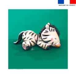 Coupon serviette de plage motif bébé zèbre - Création Stillistic