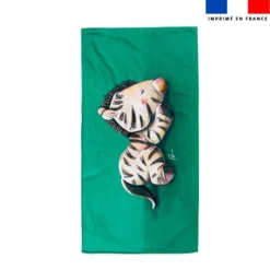 Coupon serviette de plage motif bébé zèbre - Création Stillistic