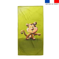 Coupon serviette de plage motif bébé singe - Création Stillistic