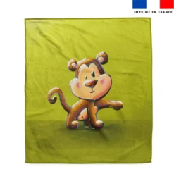 Coupon serviette de plage motif bébé singe - Création Stillistic
