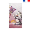 Coupon serviette de plage motif tigre blanc - Création Stillistic