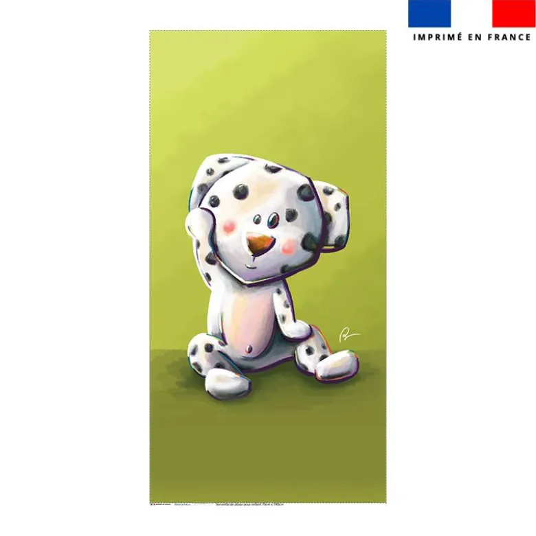 Coupon serviette de plage motif bébé dalmatien - Création Stillistic