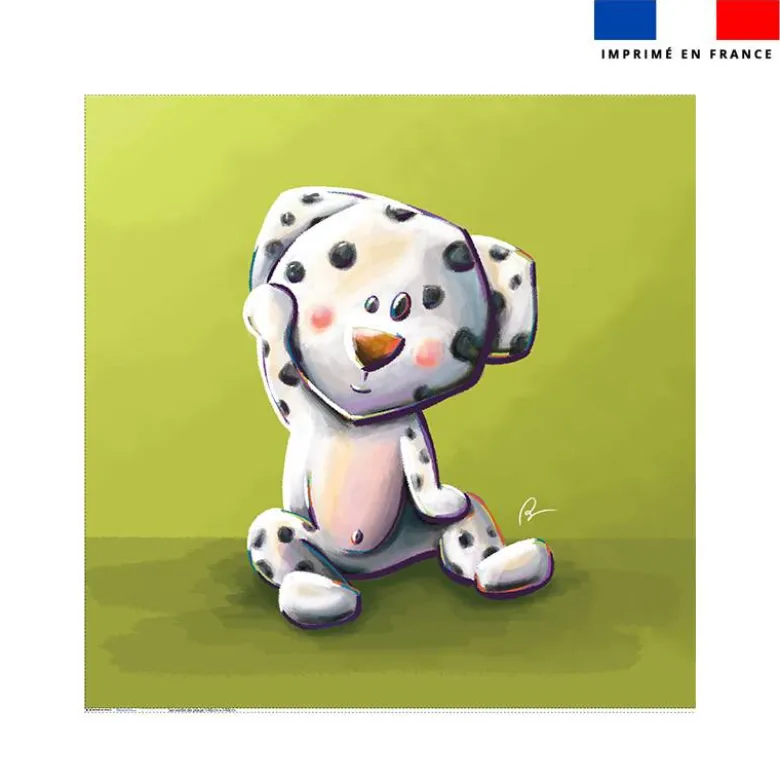 Coupon serviette de plage motif bébé dalmatien - Création Stillistic