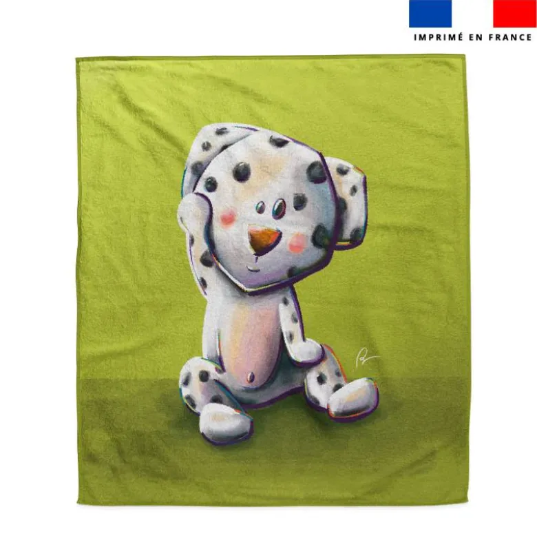 Coupon serviette de plage motif bébé dalmatien - Création Stillistic