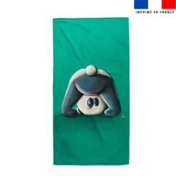 Coupon serviette de plage motif bébé panda - Création Stillistic