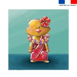 Coupon serviette de plage motif hamster - Création Stillistic