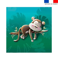 Coupon serviette de plage motif singe dormeur - Création Stillistic