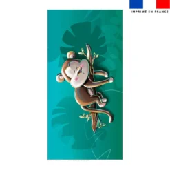 Coupon serviette de plage motif singe dormeur - Création Stillistic