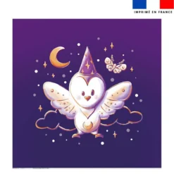 Coupon serviette de plage motif chouette magicienne - Création Stillistic