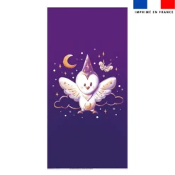Coupon serviette de plage motif chouette magicienne - Création Stillistic