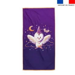Coupon serviette de plage motif chouette magicienne - Création Stillistic