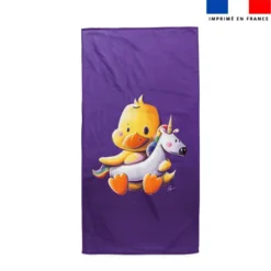 Coupon serviette de plage motif caneton - Création Stillistic