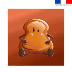 Coupon serviette de plage motif amis ptit déj Tartine - Création Stillistic