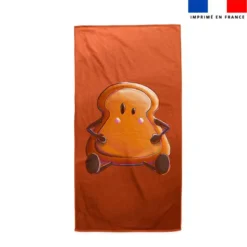 Coupon serviette de plage motif amis ptit déj Tartine - Création Stillistic
