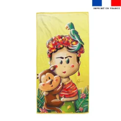 Coupon serviette de plage motif Frida - Création Stillistic