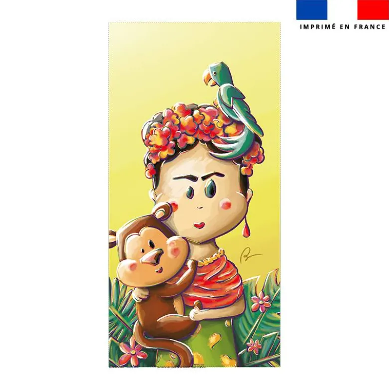 Coupon serviette de plage motif Frida - Création Stillistic